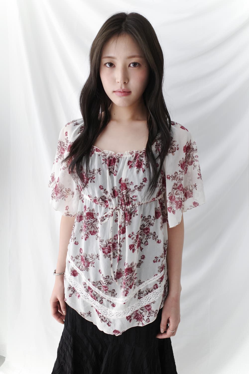 flower shirring blouse 상품이미지5