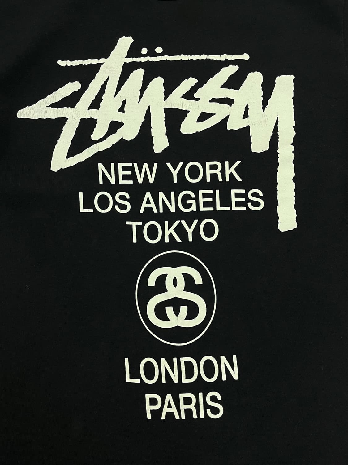 스투시 월드투어 반팔티 블랙 S #csz3812 상품이미지5