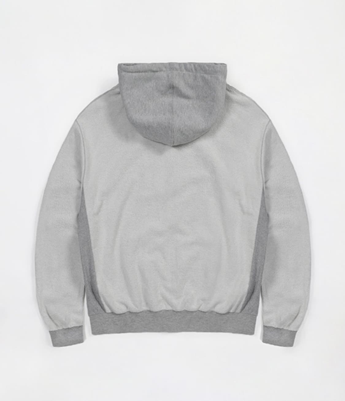 배드블러드 롬버스 레더 패치 후드집업 그레이 상품이미지3