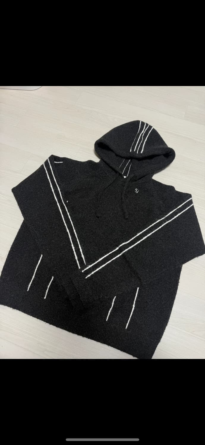 SCHISM PARALLEL LINE HOODED SWEATER CHAR 상품이미지4