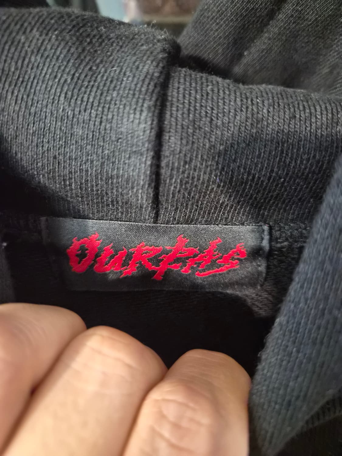 M) OURPAS 아워파스 075 글리터 로고 오버핏 후드 팝니다 상품이미지4