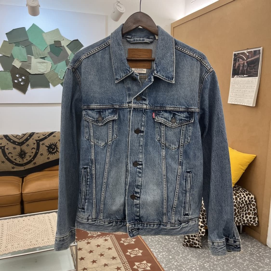리바이스 프리미엄 빈티지 트러커 연청 데님자켓 L C10108 상품이미지3