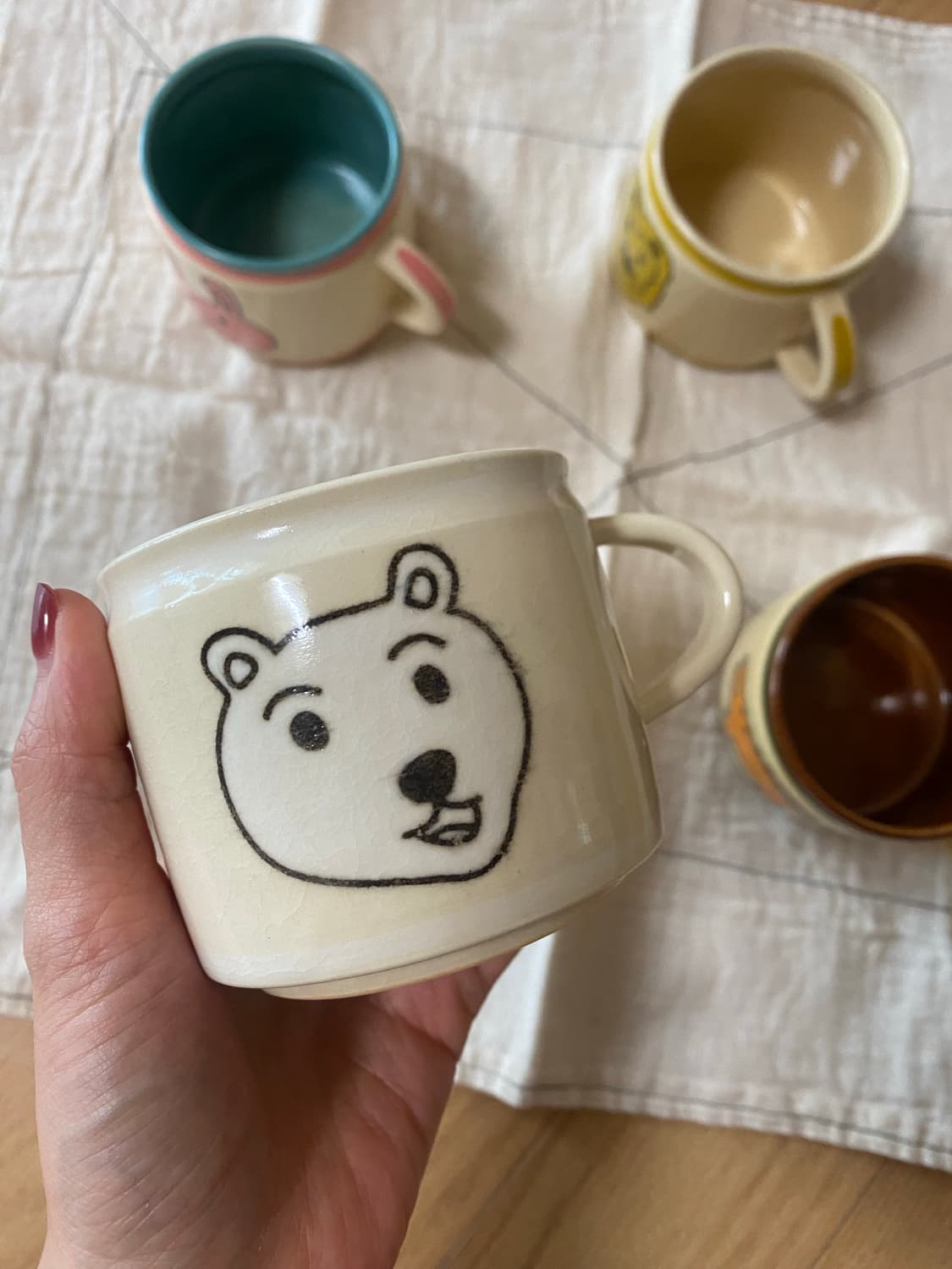 다이삭 머그컵 토끼,곰,사자,공룡 각 판매 상품이미지6