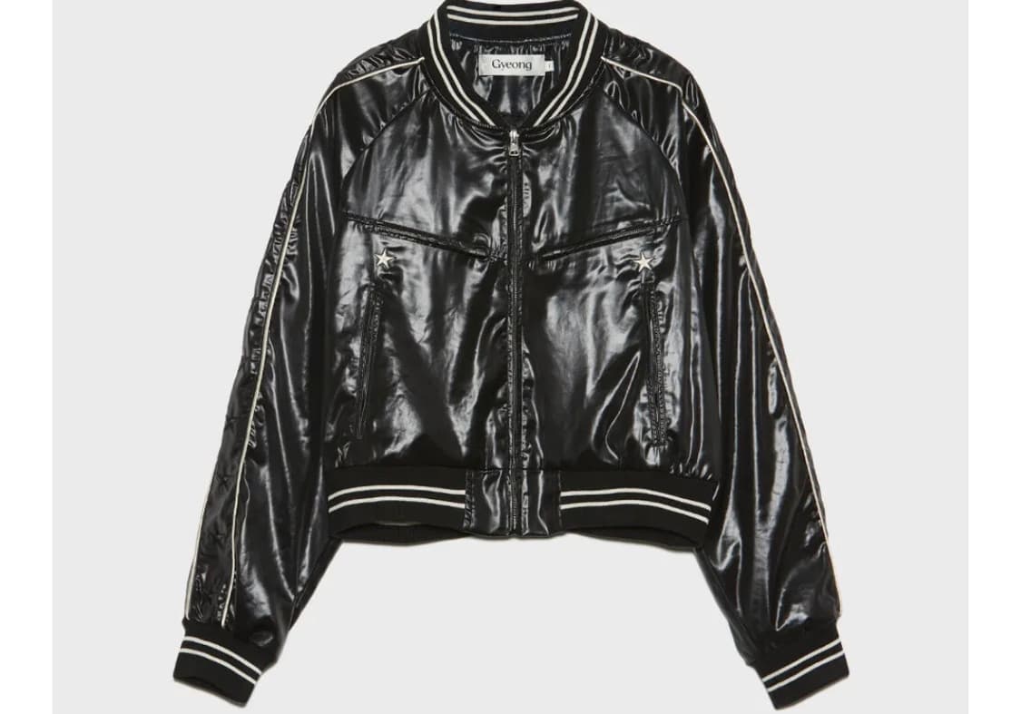경 Gyeong Star Satin Bomber 새틴 봄버 자켓 상품이미지3