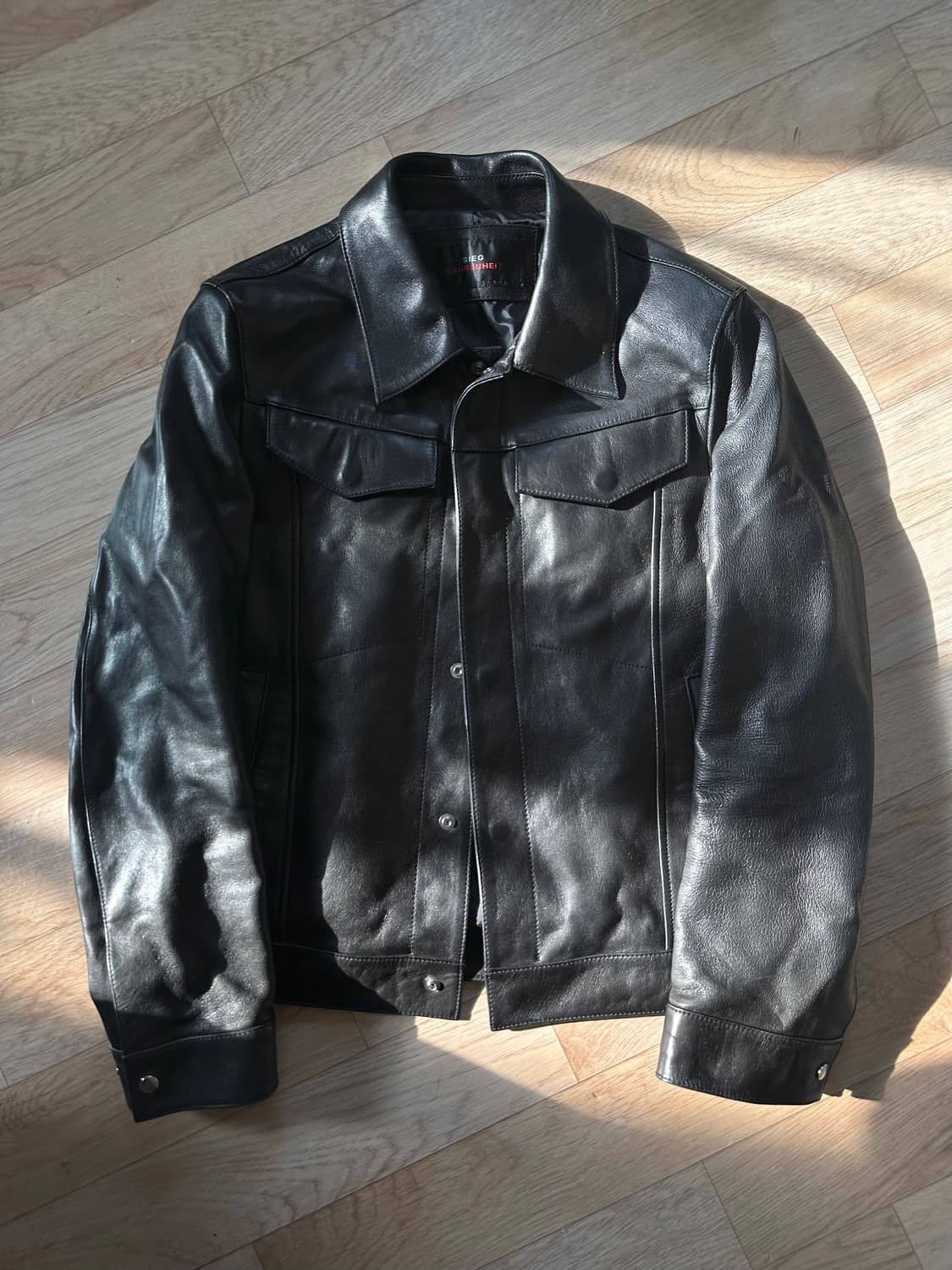 Single leather jacket 상품이미지1