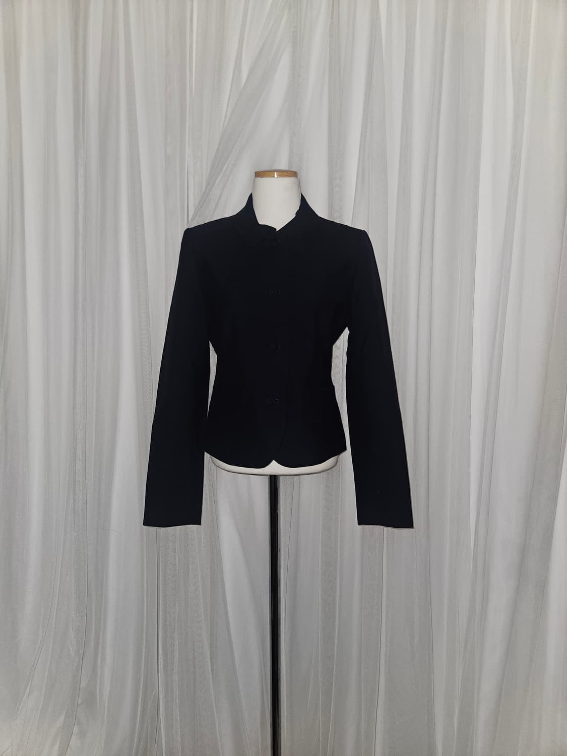 hanabishi 사와코 라운드카라 네이비 자켓 상품이미지2