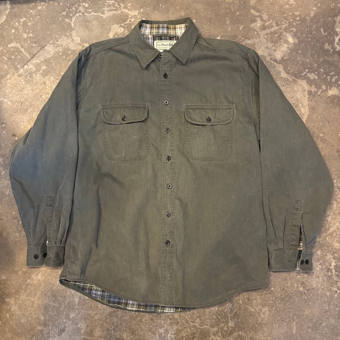 엘엘빈 플란넬 라인드 캔버스 셔츠 상품이미지1