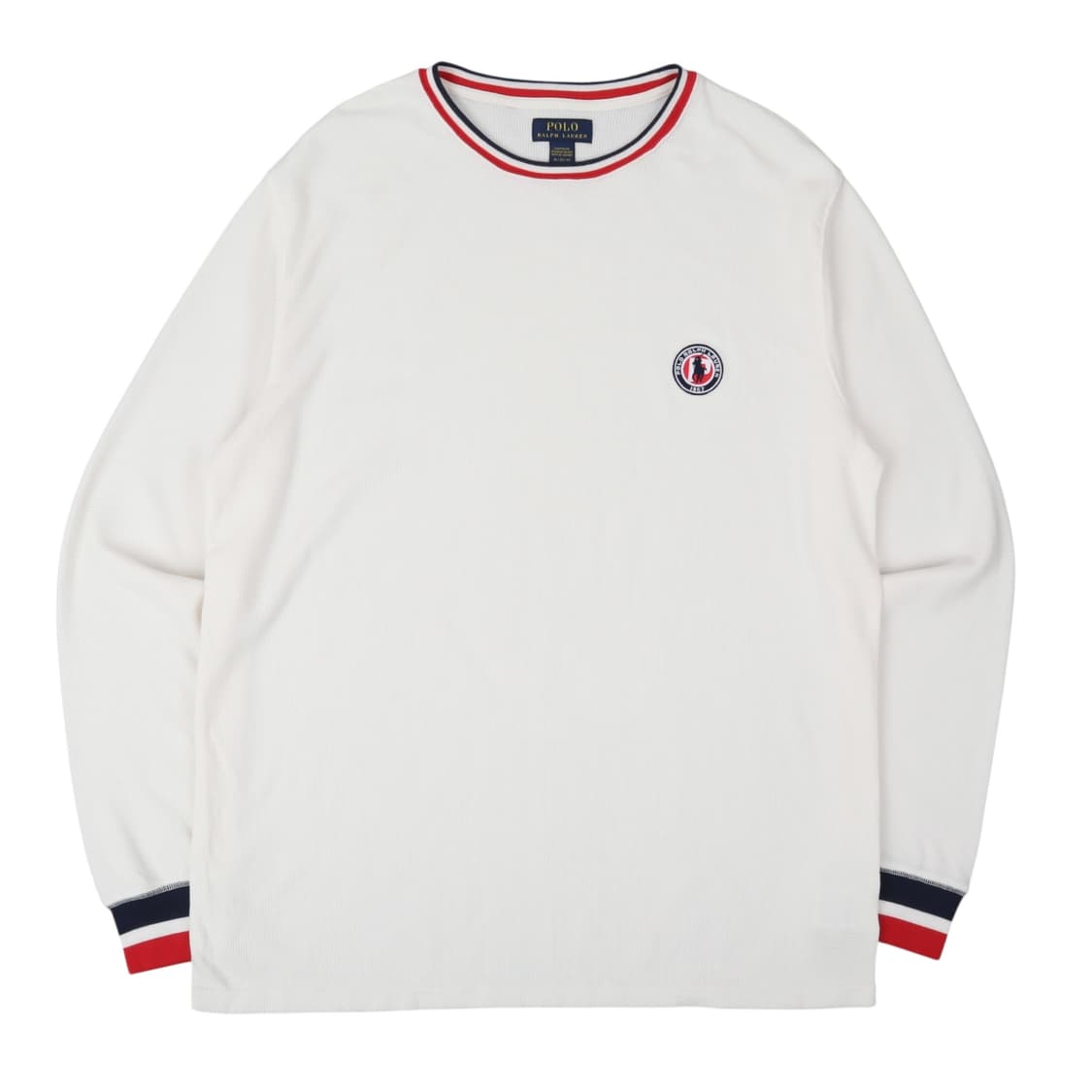 폴로 랄프로렌 써클 로고 화이트 와플 롱슬리브 상품이미지1