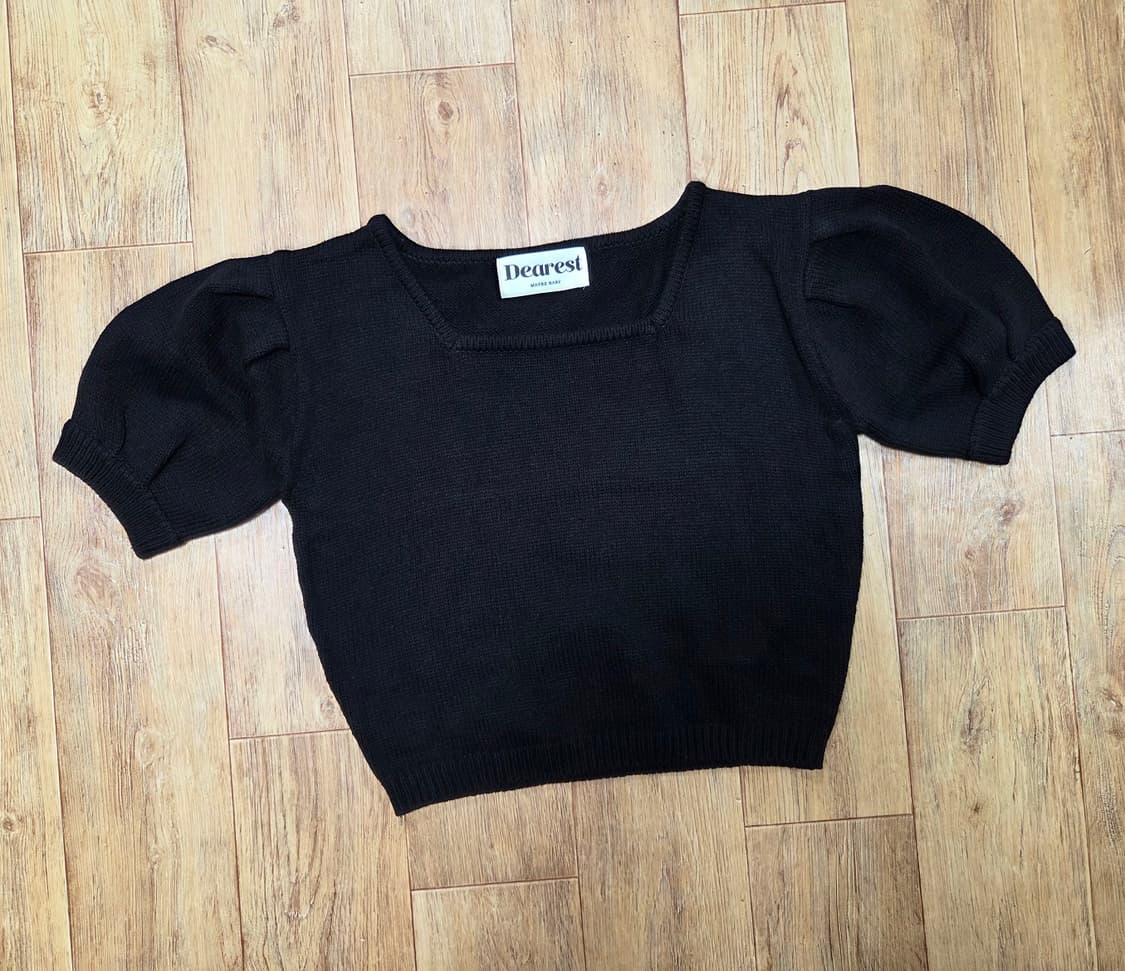 메이비베이비(MAYBEBABY) 디어리스트 스퀘어넥니트 55-66 새상품 상품이미지1