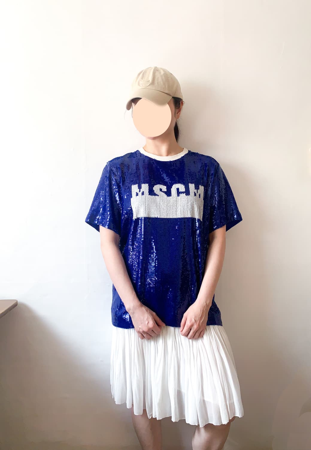 [S] MSGM 스팽글 로고 반팔 탑 상품이미지7