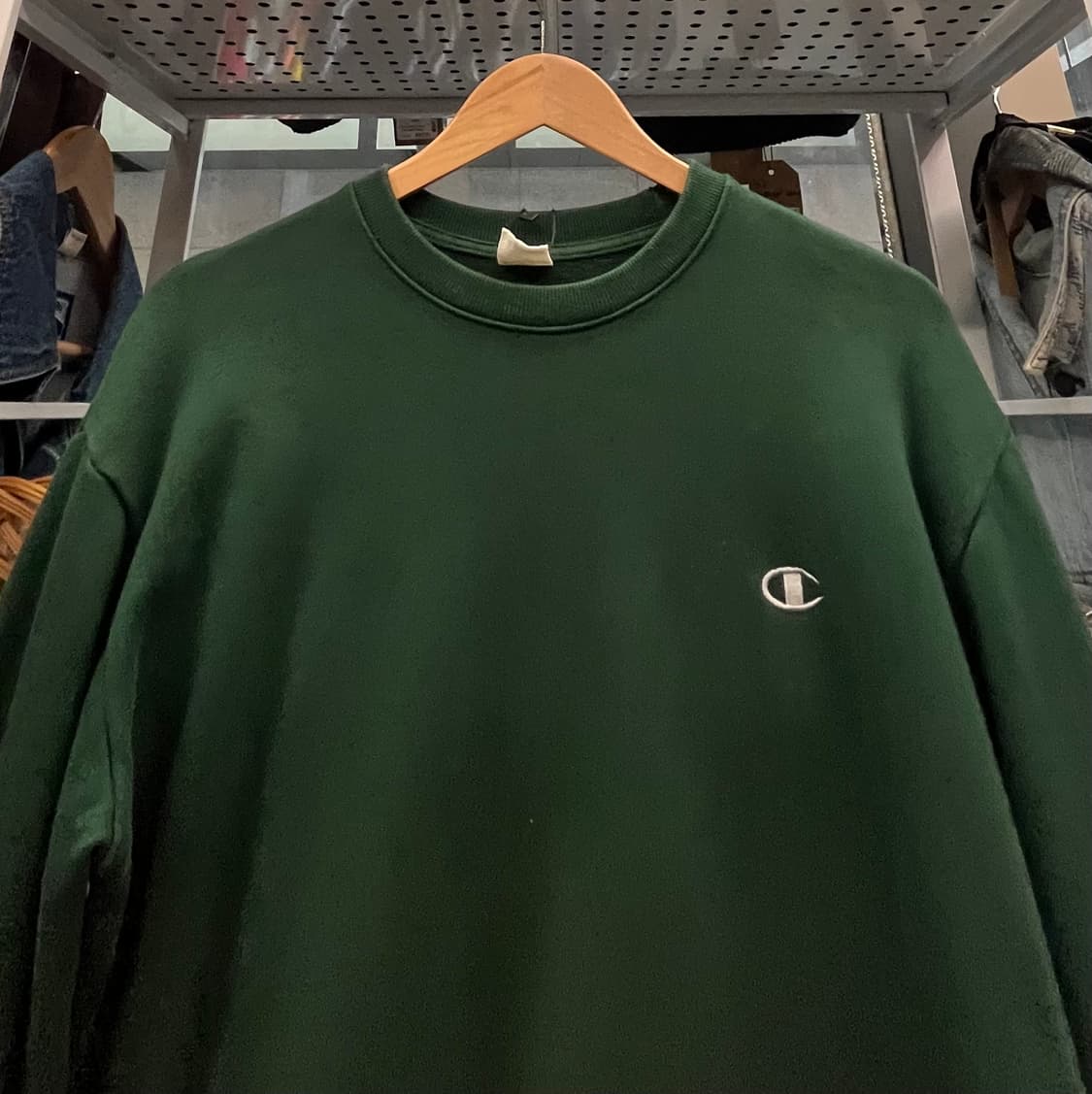 챔피온 리버스위브 맨투맨 그린 상품이미지2