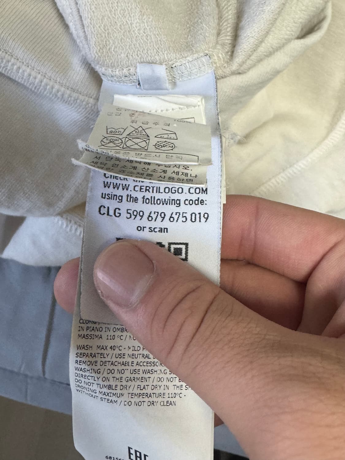 [M]스톤아일랜드 화이트 포켓 맨투맨 롱슬리브 상품이미지7