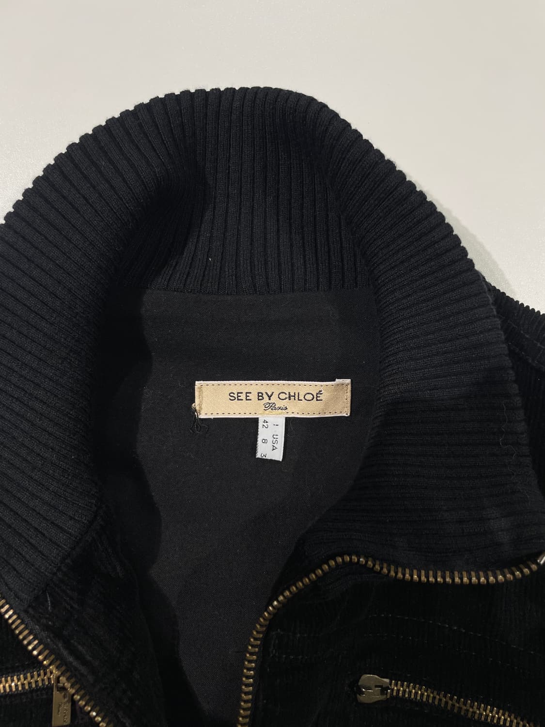 씨 바이 끌로에 블랙 유틸리티 코듀로이 봄버 자켓 상품이미지7