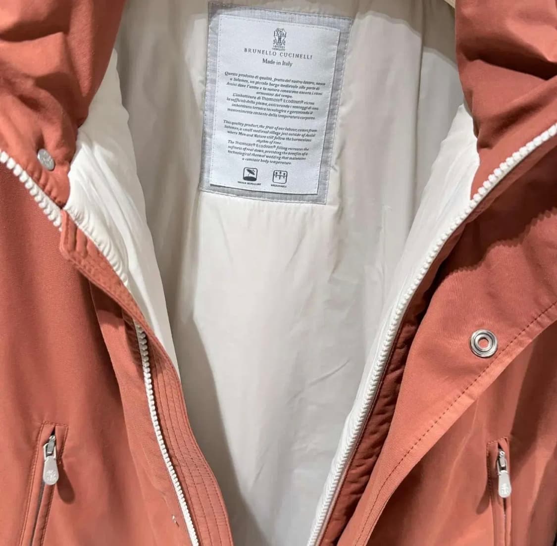 L / 브루넬로 쿠치넬리 탈 부착식 후드 패딩 코트 상품이미지5