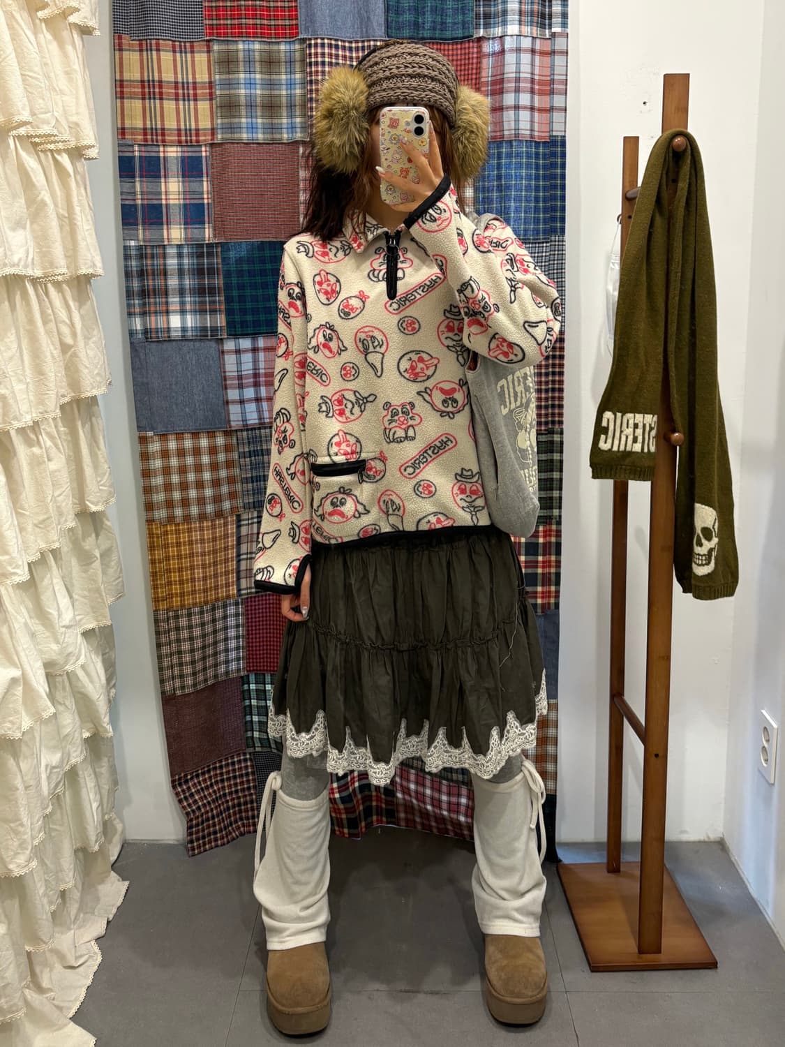 히스테릭글래머 패턴 후리스 상품이미지1