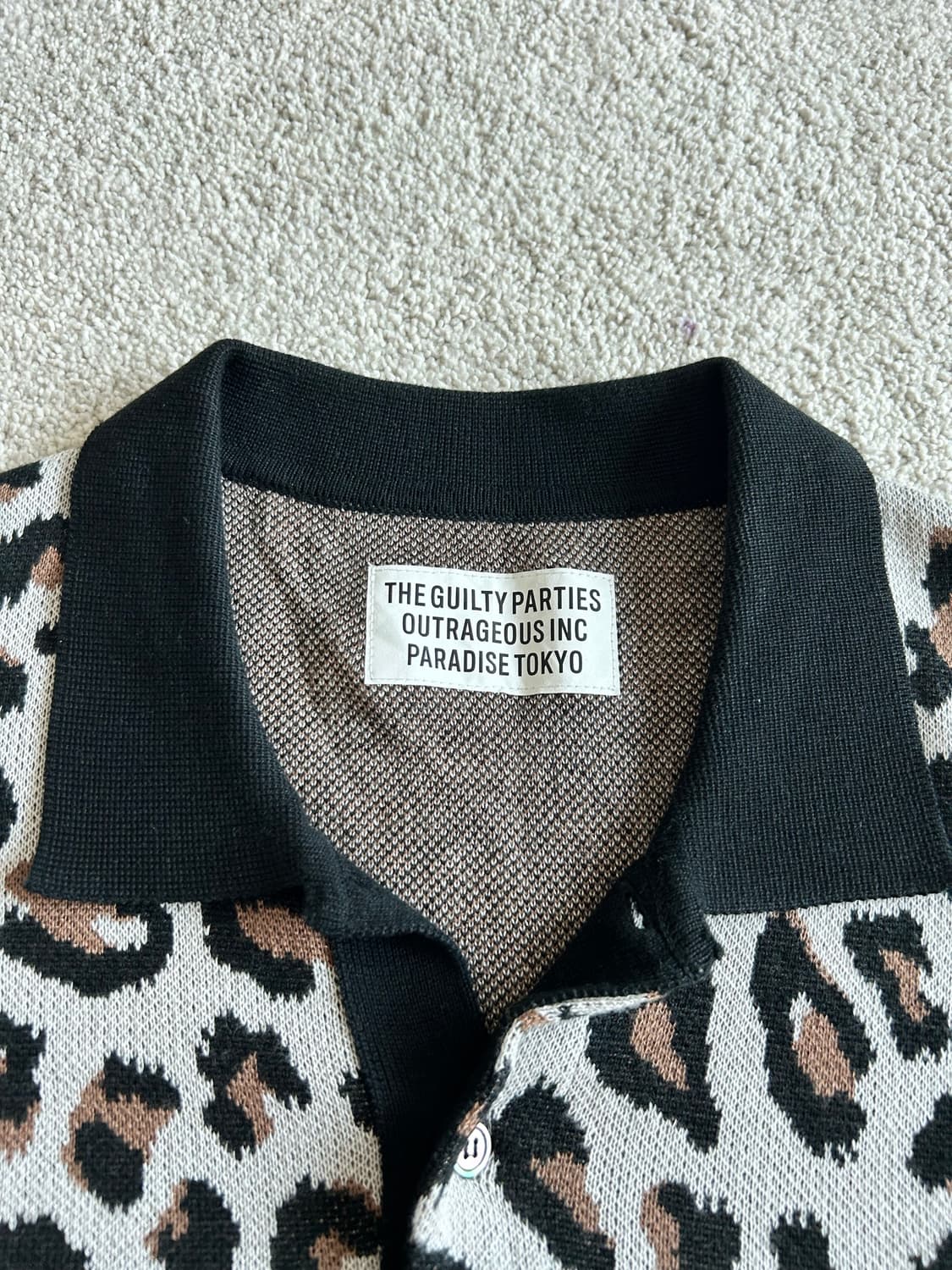 Wacko maria leopard knit polo 상품이미지3