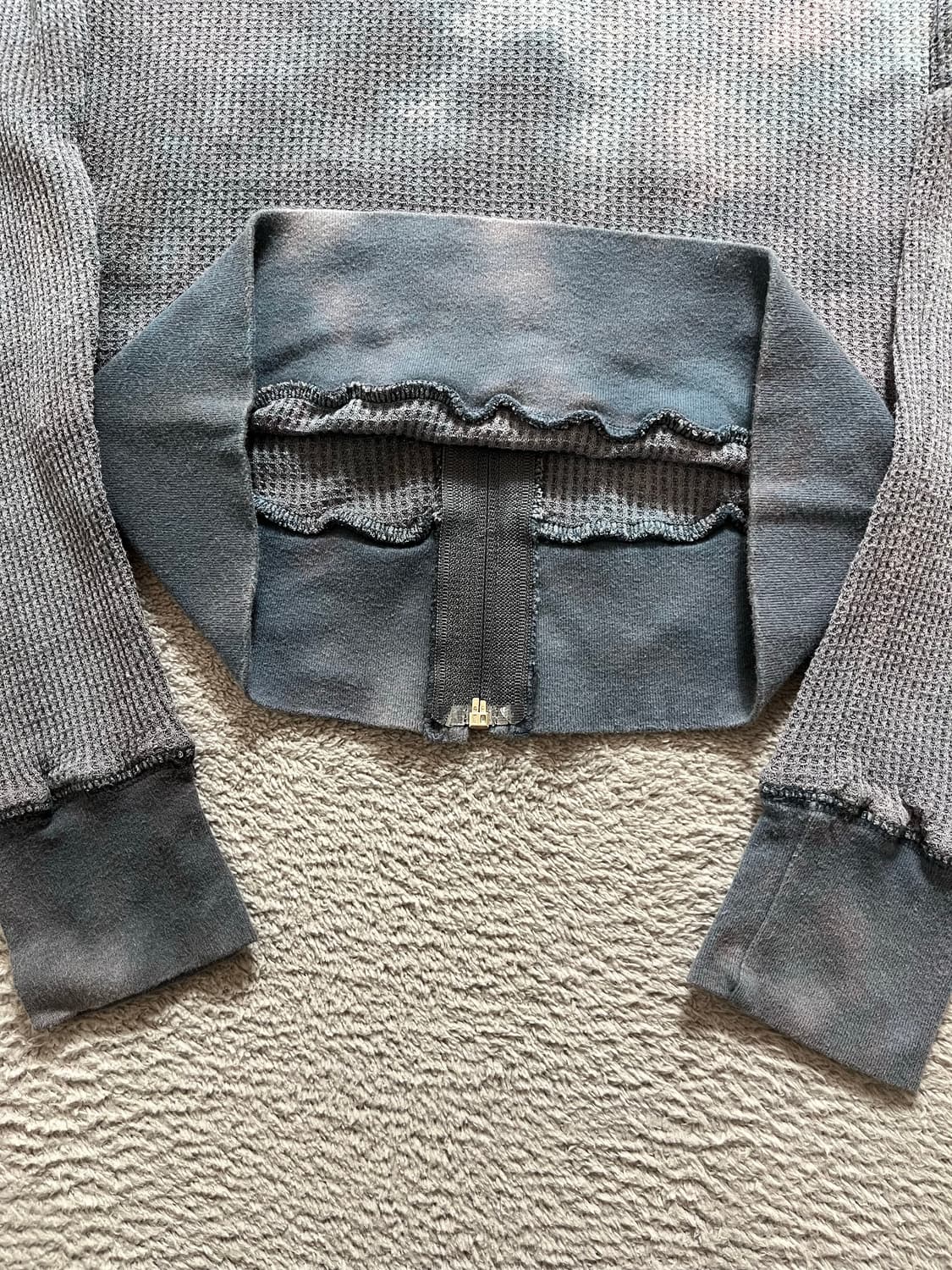 USA 빈티지 타이다이 와플 후드집업 상품이미지5