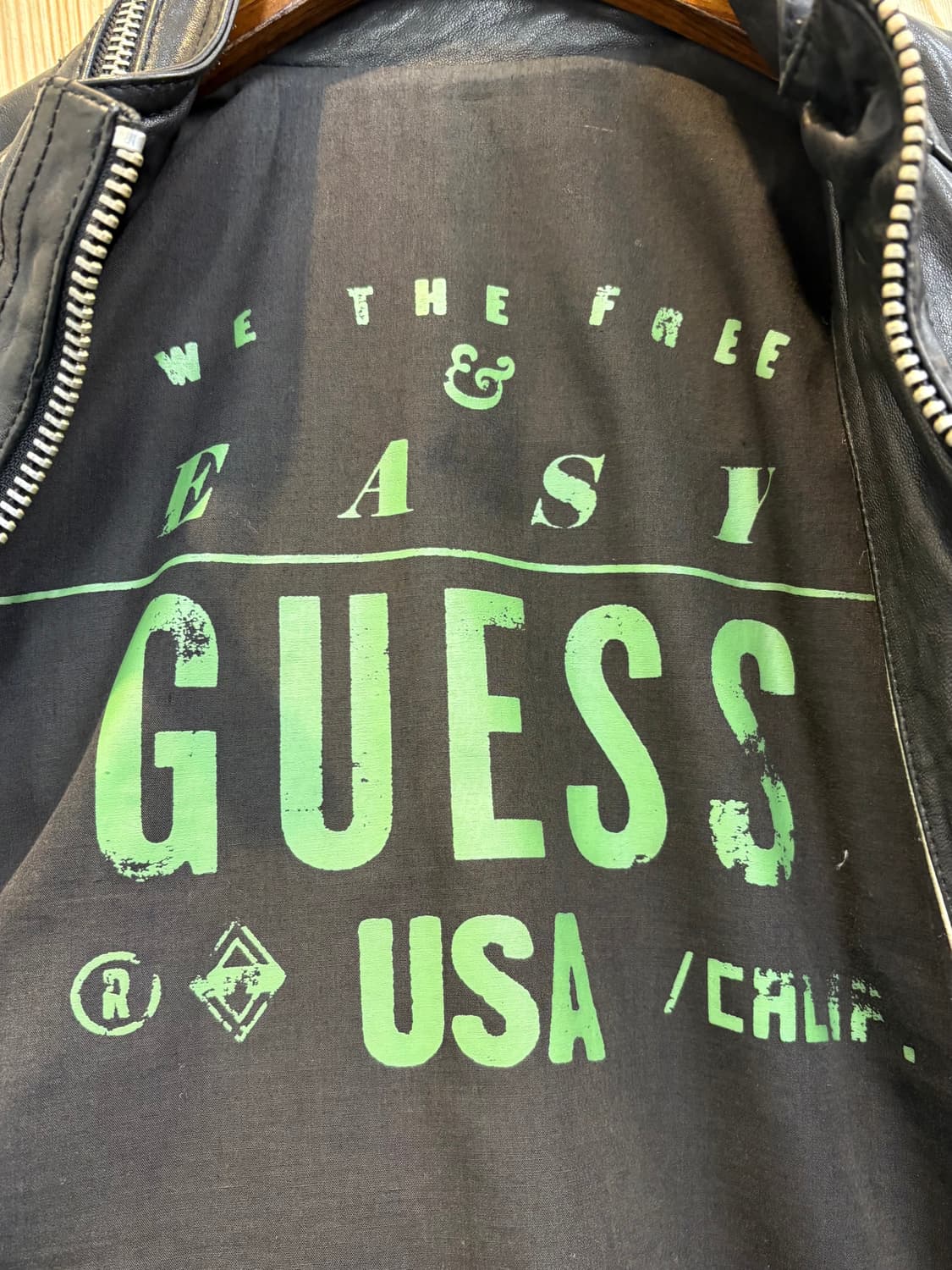 00s 게스 램스킨 라이더 자켓 상품이미지9