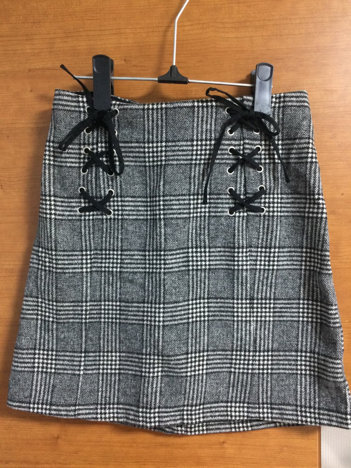 리본 체크 치마 상품이미지1