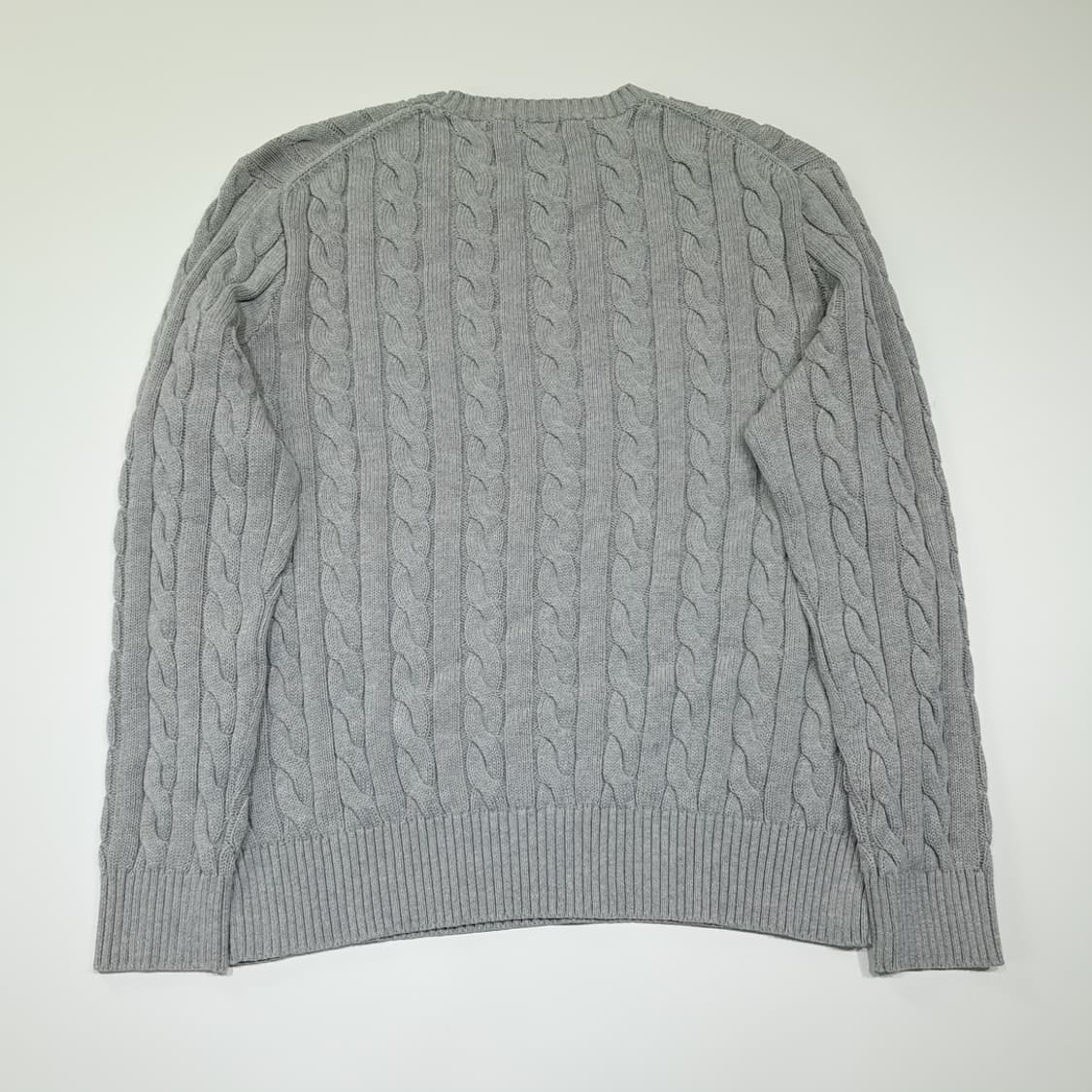 CK003 L 폴로 00s 케이블 라이트그레이 니트 스웨터 상품이미지6