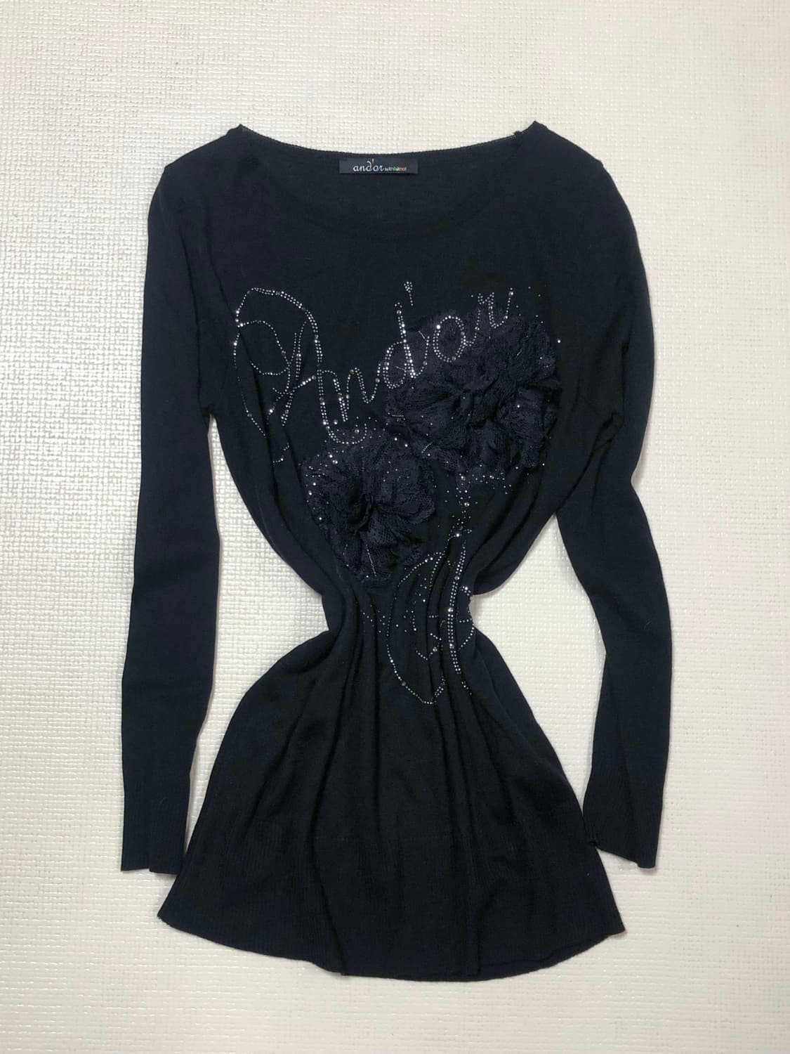 빈티지 블랙 오리엔탈 탑 상품이미지5