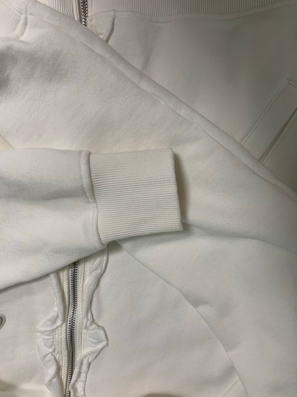 코이세이오 러플 레이스 후드집업 화이트 ruffle lace hood 상품이미지6