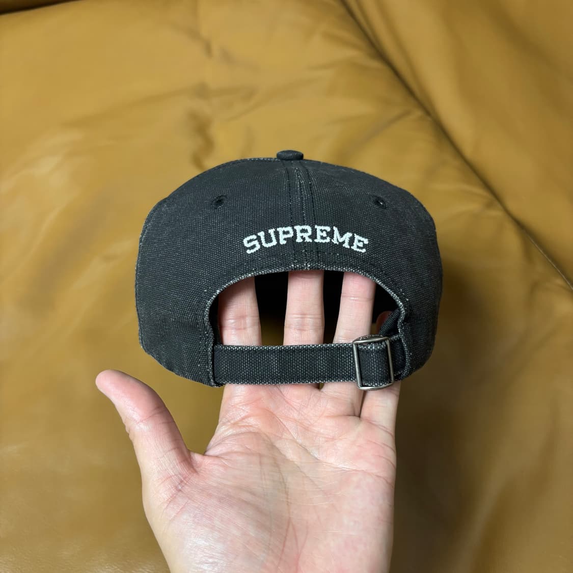 Supreme 슈프림 23ss 피그먼트 블랙 S로고 6패널 볼캡 모자 상품이미지8