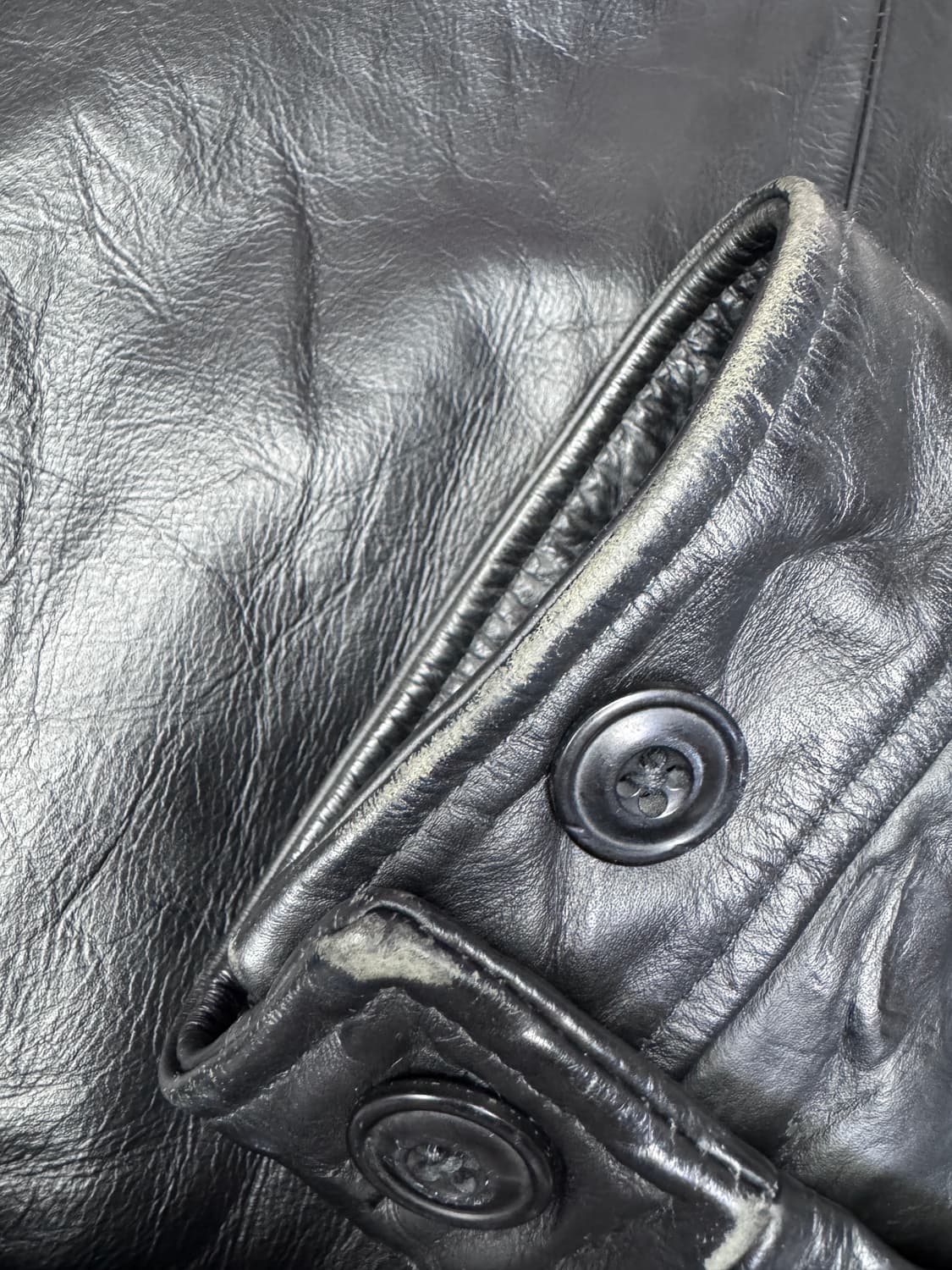 빈티지 90s 갭 GAP 올드갭 집업 레더 자켓 블랙 XL 상품이미지10