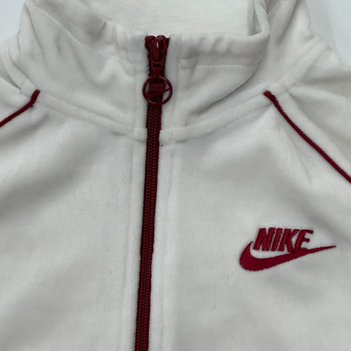 재팬 화이트 레드 벨벳 나이키 져지 집업 슬림 스포티 데코라 괴짜 상품이미지5