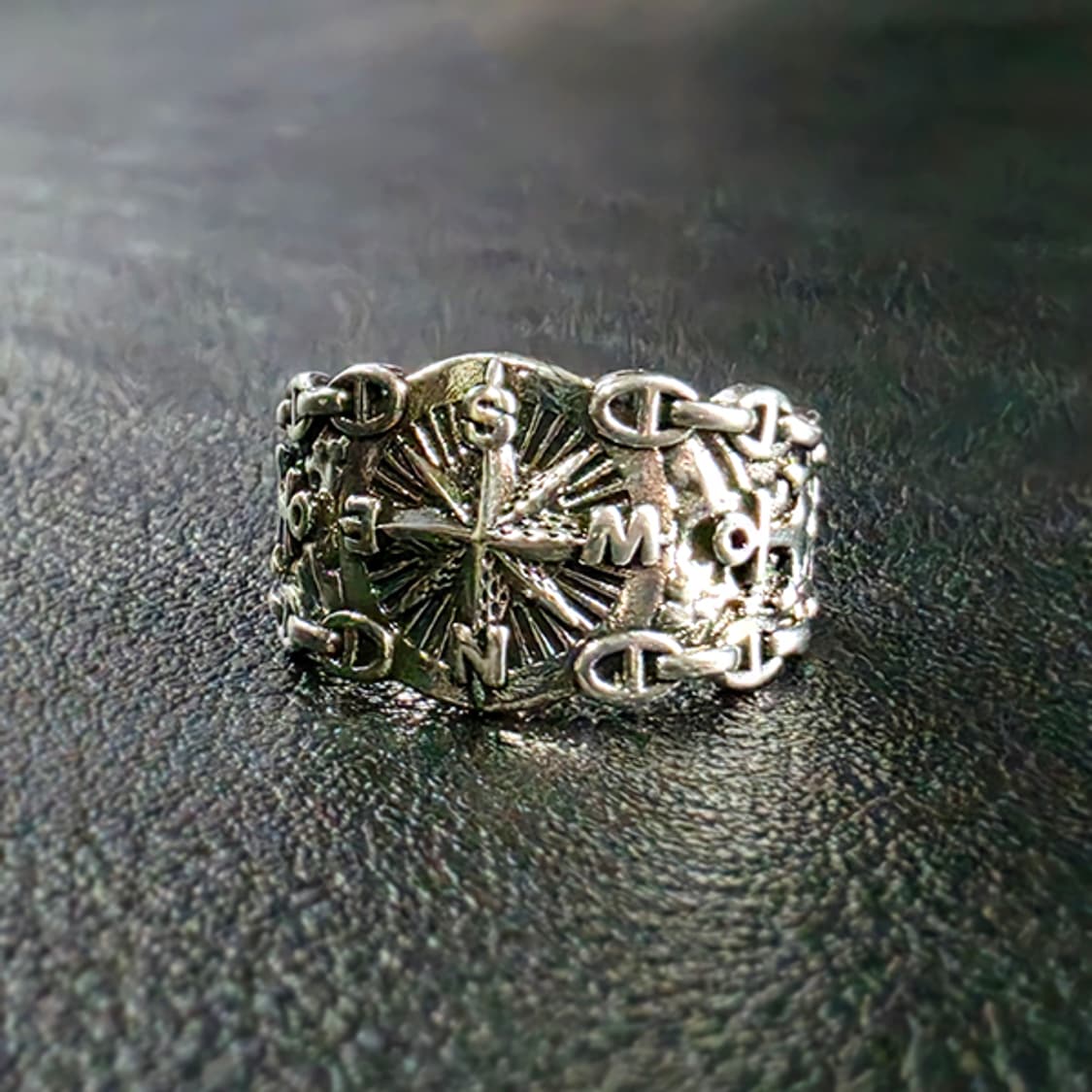 Pelorus 실버 남자 엔틱 빈티지 명품 나침반 항해 반지 상품이미지1