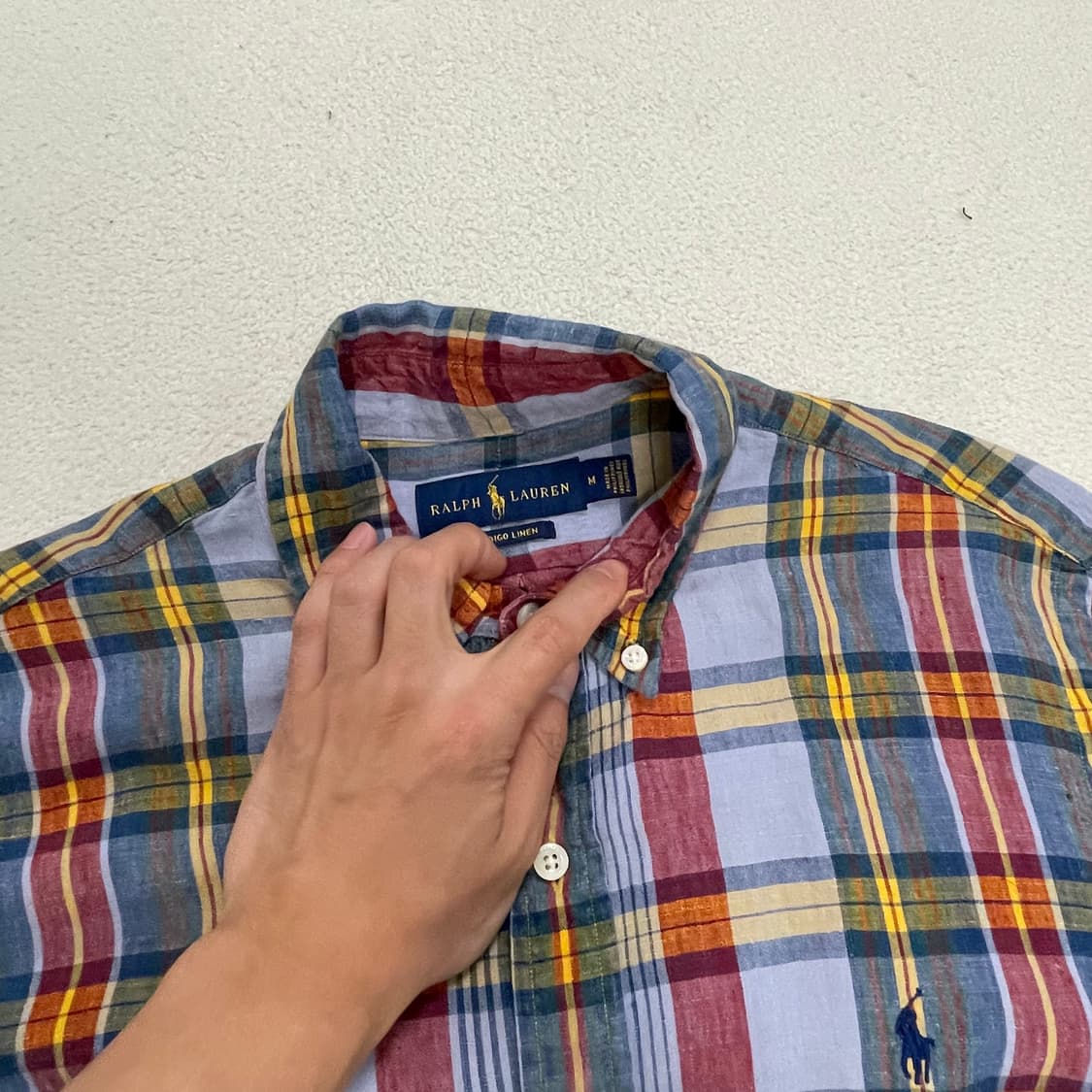 Polo Ralph Lauren sky blue check shirt  상품이미지6