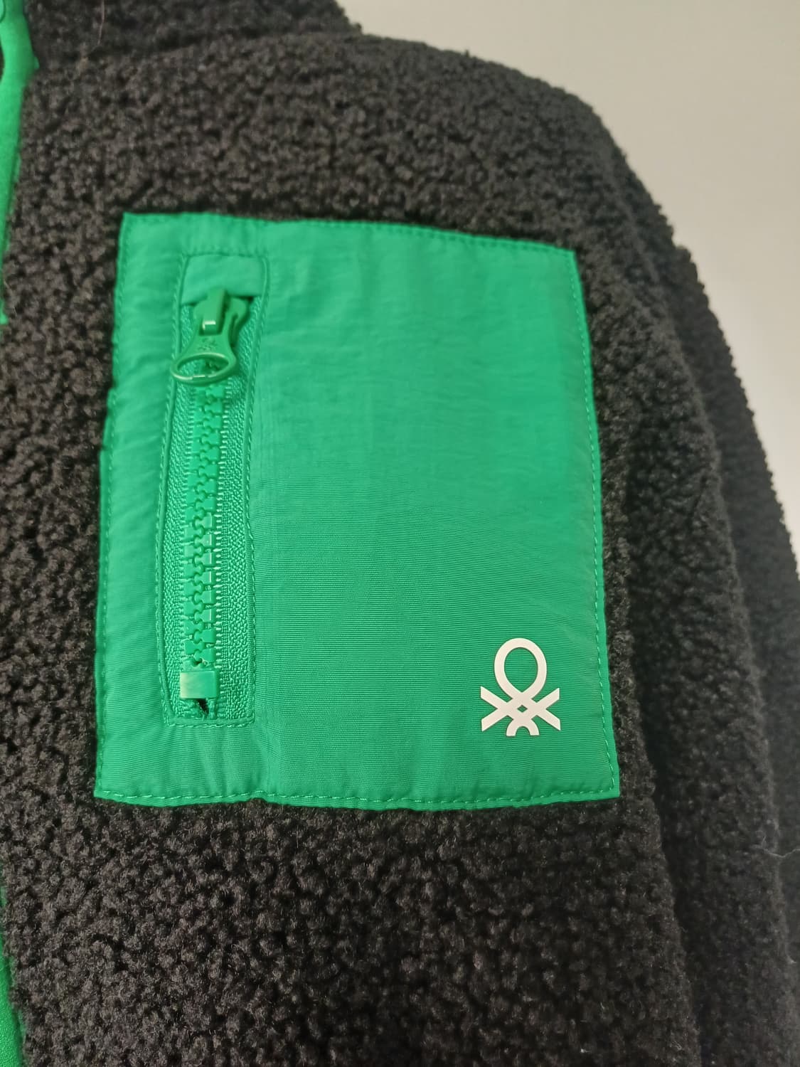 베네통 키즈 플리스 150 (성인여성 44~55 추천 / 켈리그린 배색) 상품이미지4