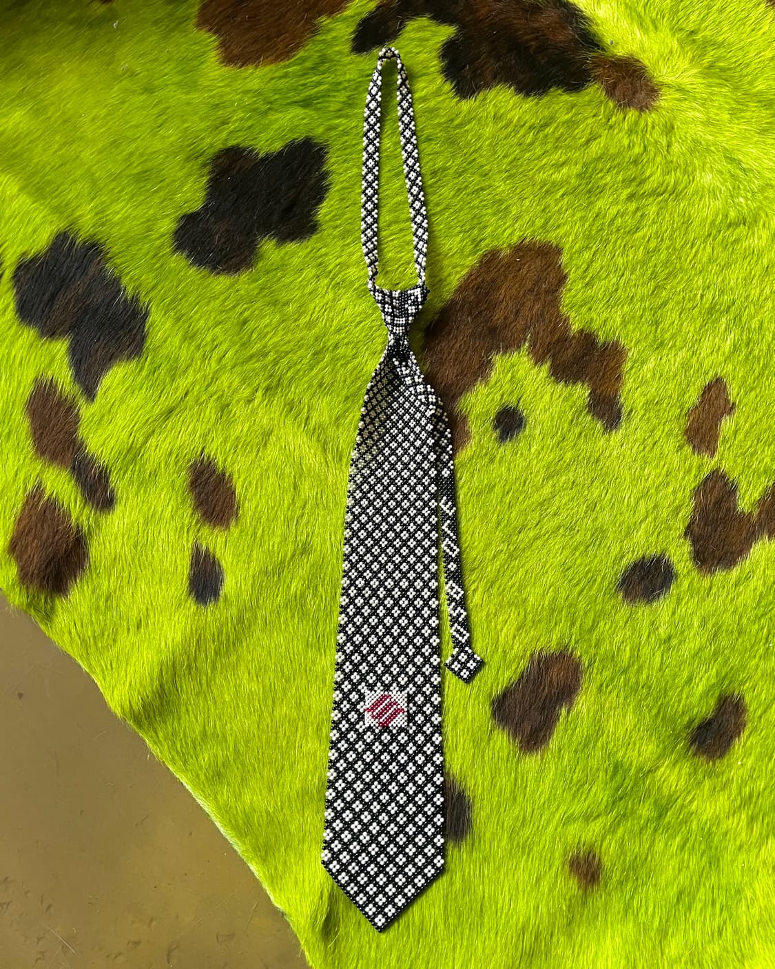 1960s Handmade Mods Pearl Beads Necktie 상품이미지9