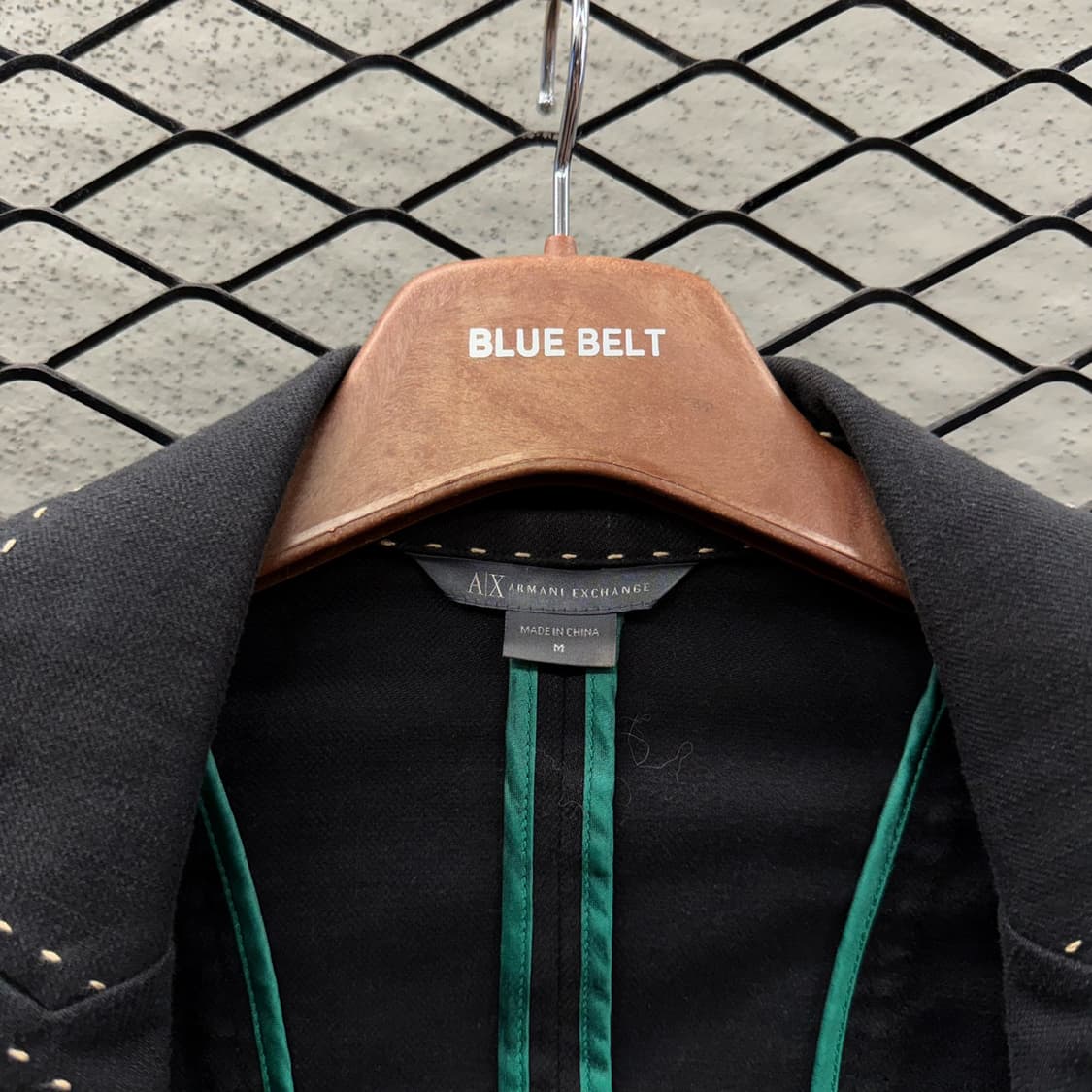 아르마니 익스체인지 헤비코튼 데님 블레이저 자켓 유니크 라펠 스티치 라인 상품이미지6