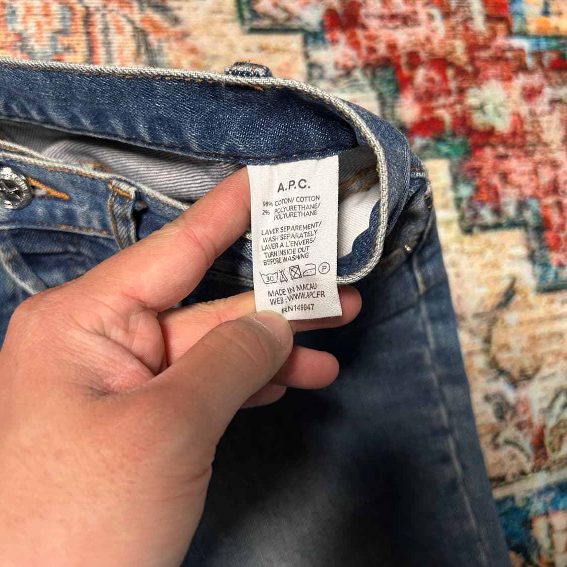 [29] APC 아페세 테이퍼드핏 데님팬츠 상품이미지7