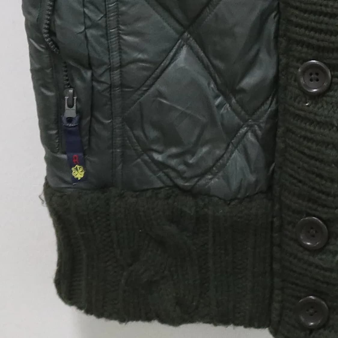 RAPUA 카키 울 니트 혼방 패딩 베스트 61065 상품이미지4