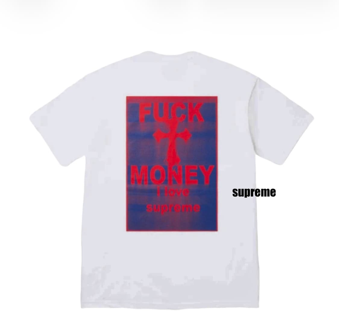 [L] 슈프림 퍽 머니 티셔츠 화이트 - 24FW 상품이미지1
