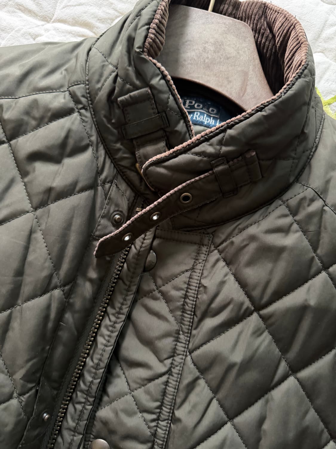 (국내매장) 폴로랄프로렌 베스트 퀄팅 송아지가죽 디테일 투포켓 자켓 상품이미지4