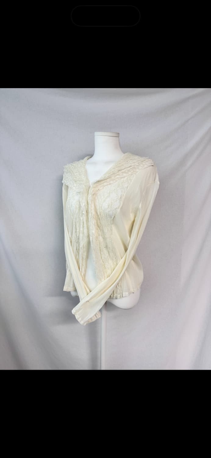 패턴 레이스 디테일 가디건 상품이미지1