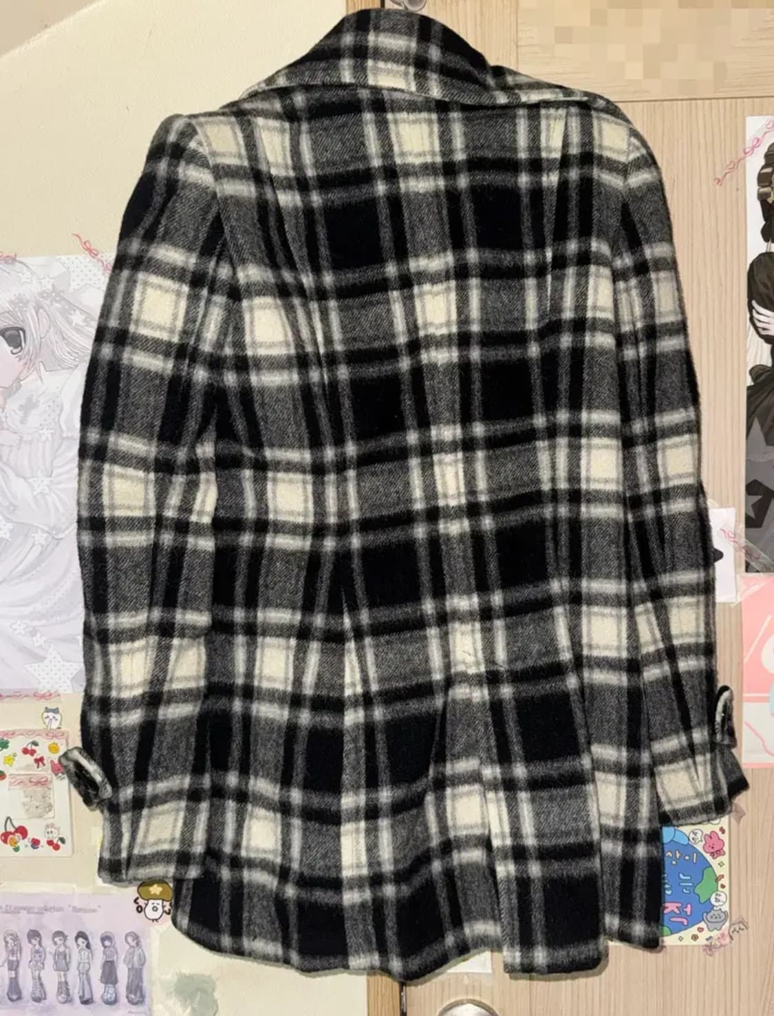 공겜여주 히메갸루 빈티지 체크코트 상품이미지2