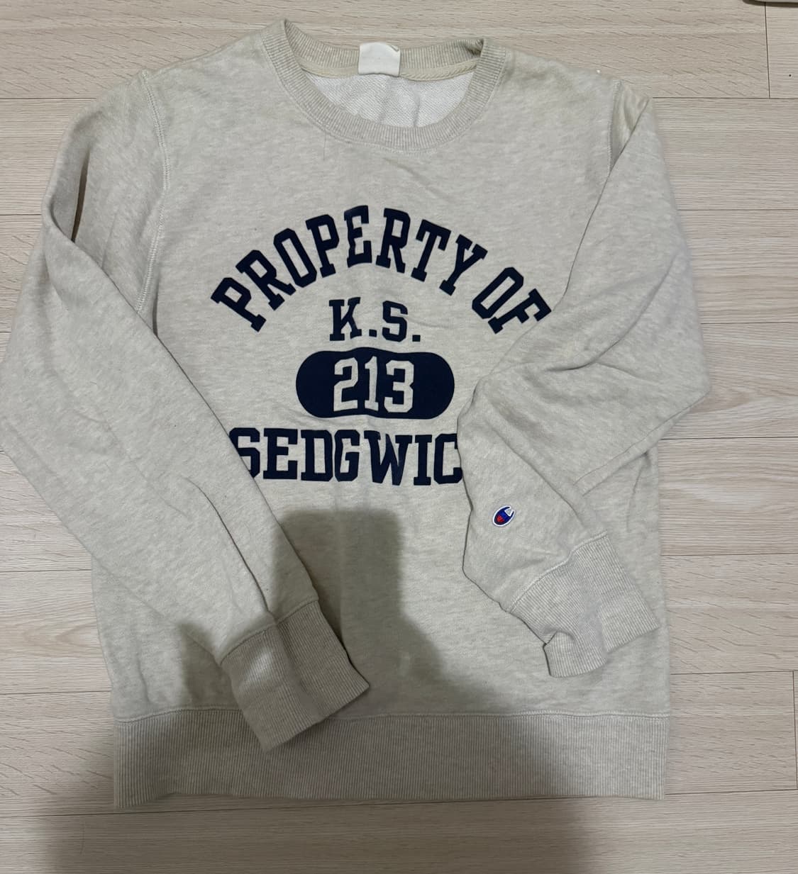 챔피온 스웻 맨투맨 오트밀 L 상품이미지1