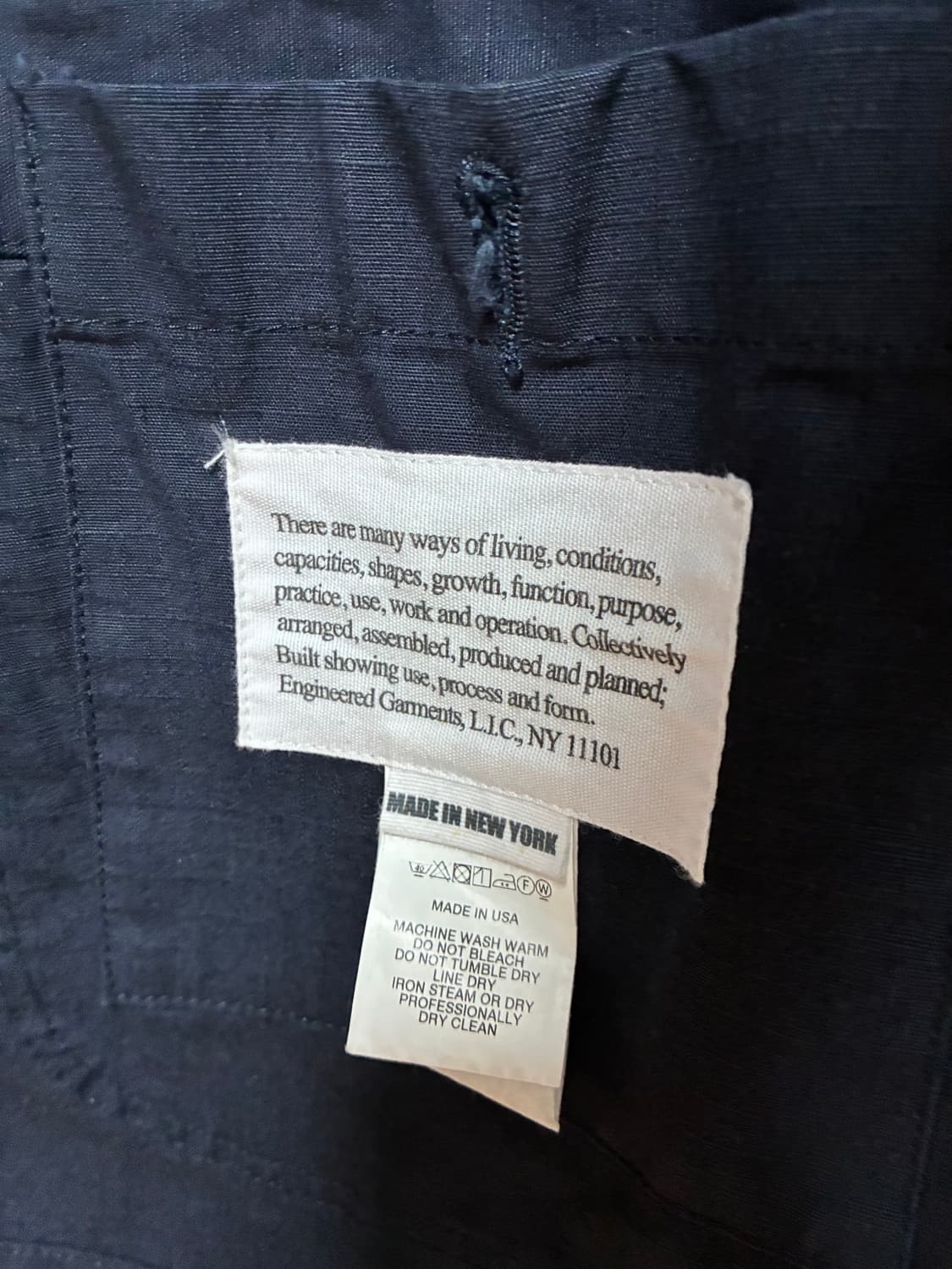 [xs] 엔지니어드 가먼츠 베드포드 코튼 립스탑 네이비 상품이미지3