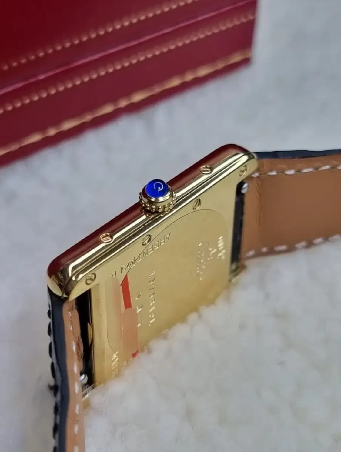 까르띠에 빈티지 탱크 머스트 XL 샴페인 다이얼 디버클 시계(남녀 공용) 상품이미지4