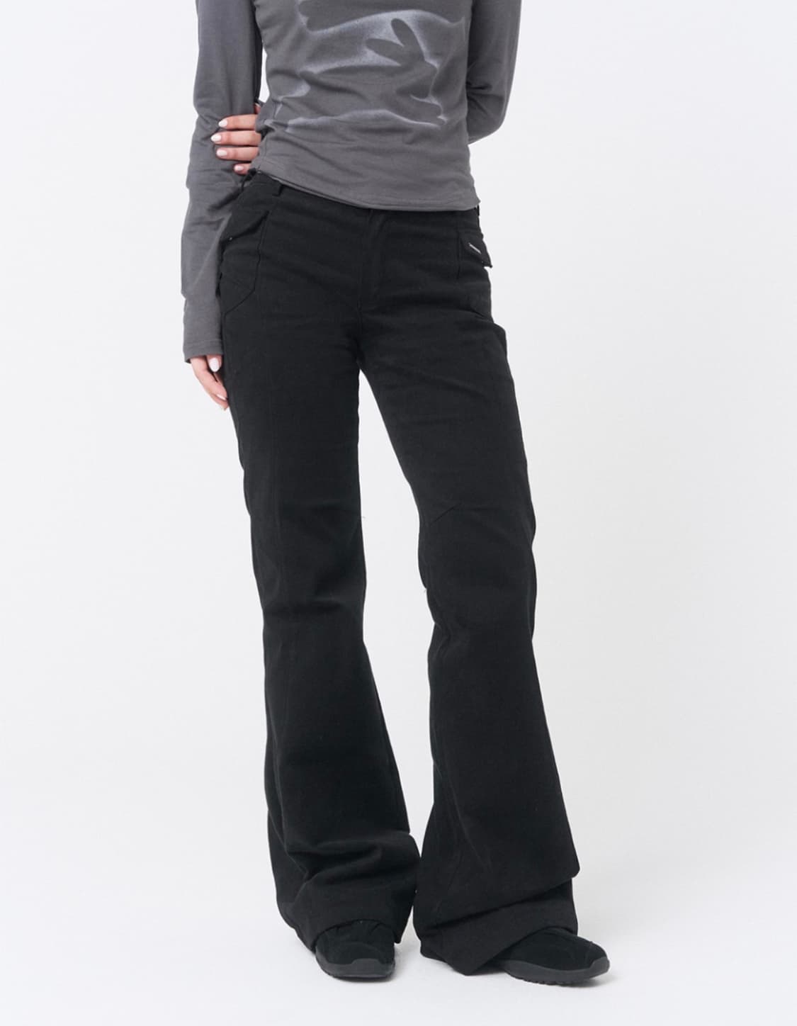 미세키서울 Side pocket bootscut pants BLACK 상품이미지2