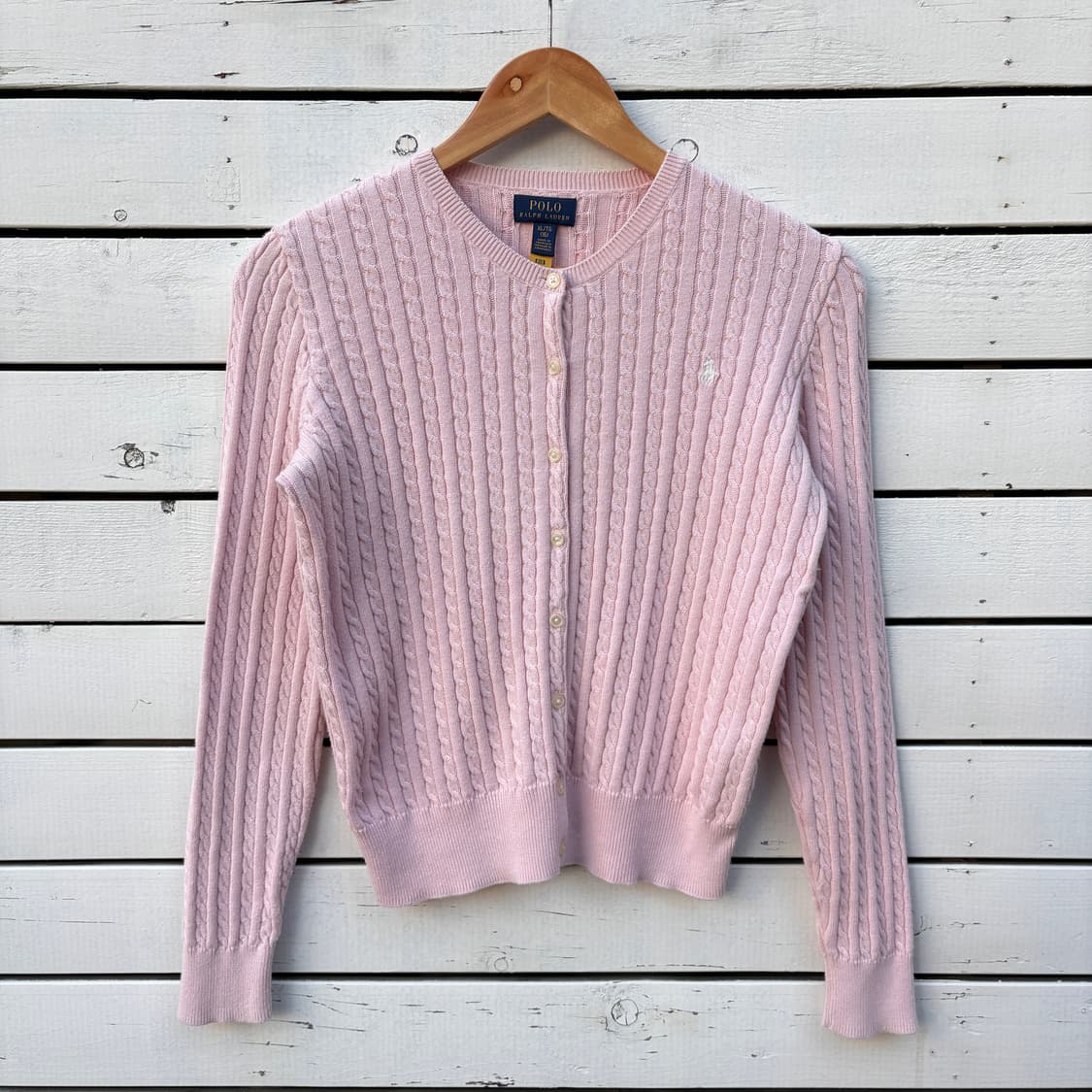 Polo 폴로 케이블 꽈배기 니트 가디건 상품이미지1