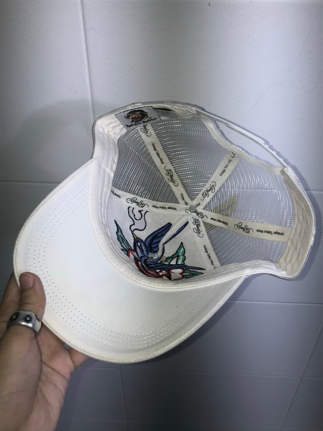 에드하디 화이트 올드스쿨 메쉬 트러커 캡 모자 상품이미지5