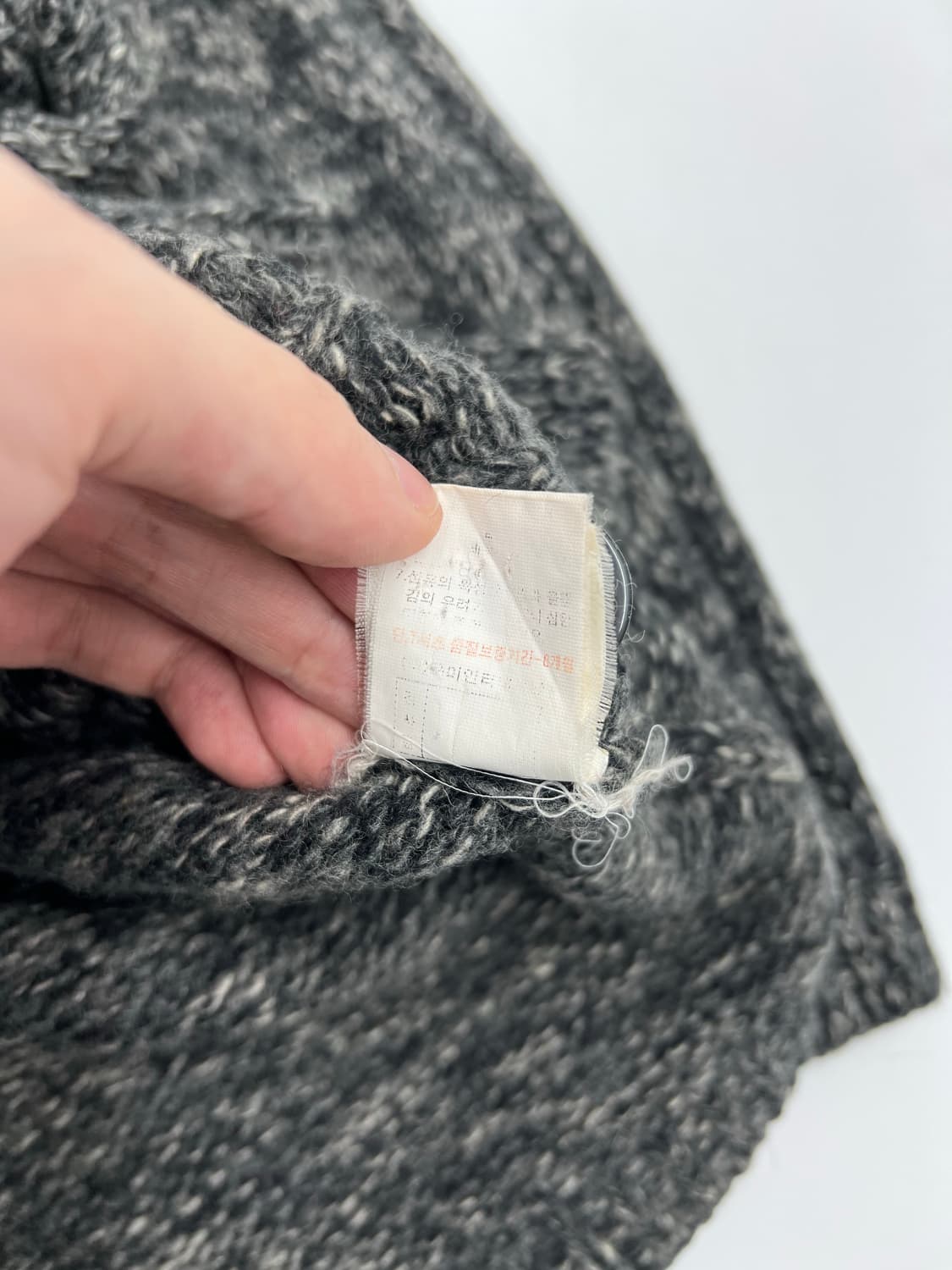 빈티지 퍼 후드 롱 니트 가디건 상품이미지6