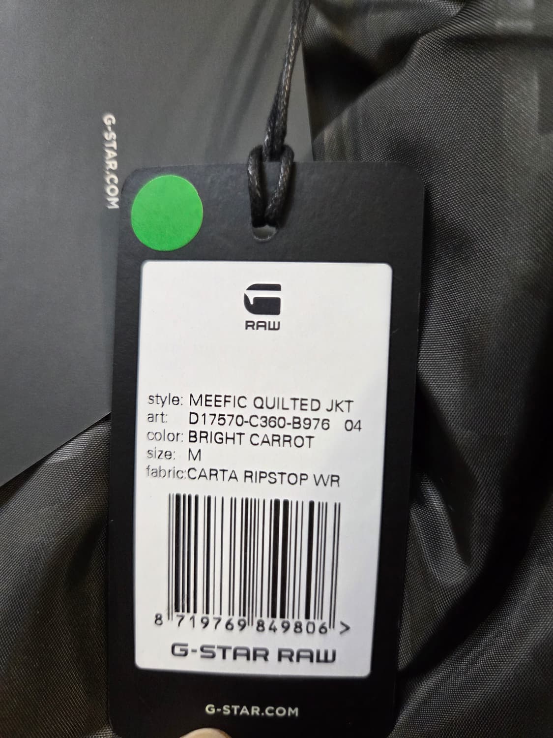 G-Star RAW 오렌지 패딩 점퍼(M) 상품이미지8