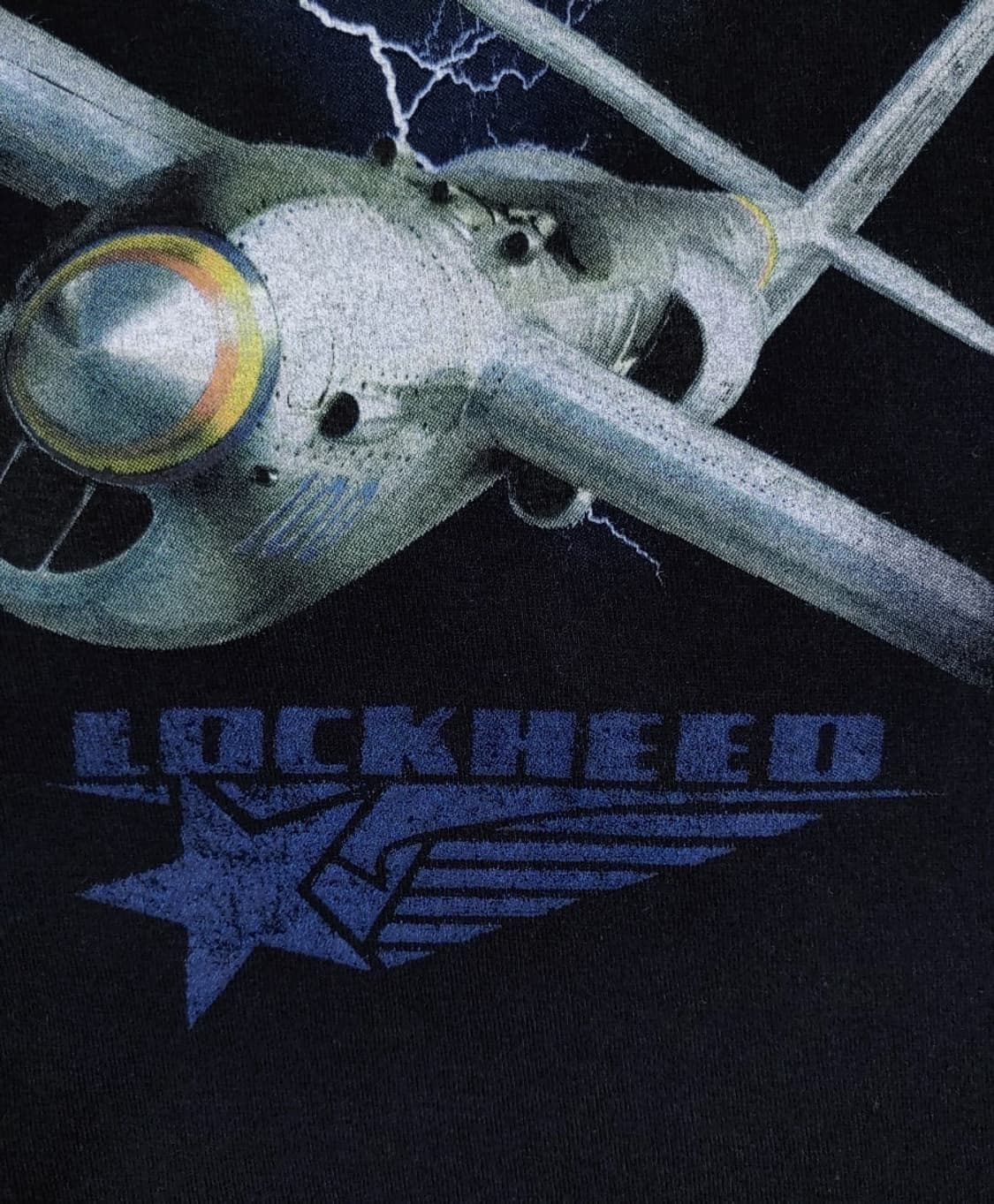 P-38 라이트닝 전투기 반팔 티셔츠 L 상품이미지5