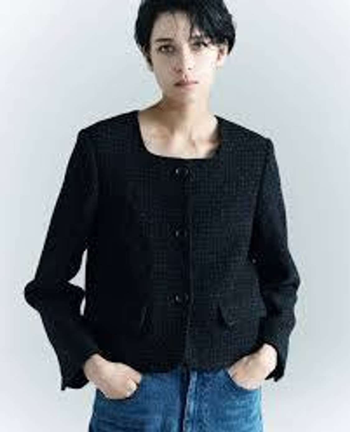 프론트로우 FRONTROW 해리스 트위드 울 자켓  XS사이즈 상품이미지1